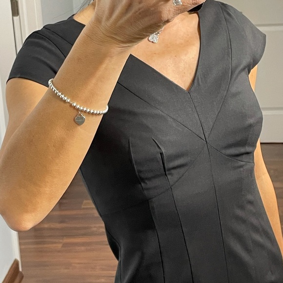 Banana Republic Black Wool Sleek Sheath Dress size 0 - Picture 3 of 12